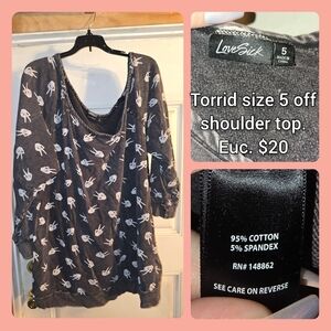Lovesick Charcoal Off-Shoulder Sweatshirt